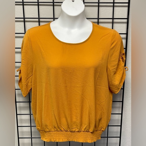 MICHAEL MICHAEL KORS  Marigold Ruffled Scoop neck Peasant Top Size XL - Picture 1 of 8